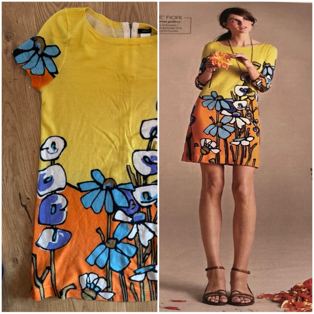Rare merino sweater mini dress in floral print